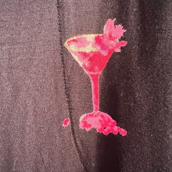 Soma Cool Nights Black Pants with Champagne/Cocktail Medium - Picture 4 of 5